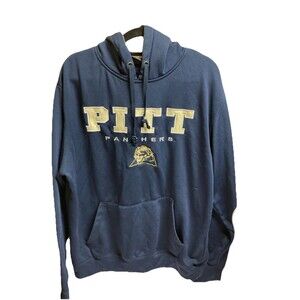 Colosseum Pitt NCAA Pittsburg Panthers Pullover Embroidered Hoodie Men's L Blue